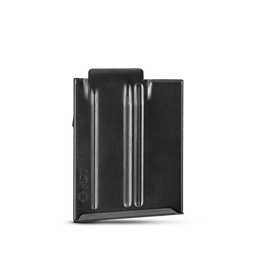 The MDT AICS-Pattern Metal Magazine offers a compact design for efficient mag changes, premium steel construction for durability, and Cerakote Elite finish for smooth feeding.